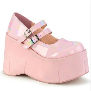 Demonia | Kera-08 Womens Double Strap Goth Platform Shoes